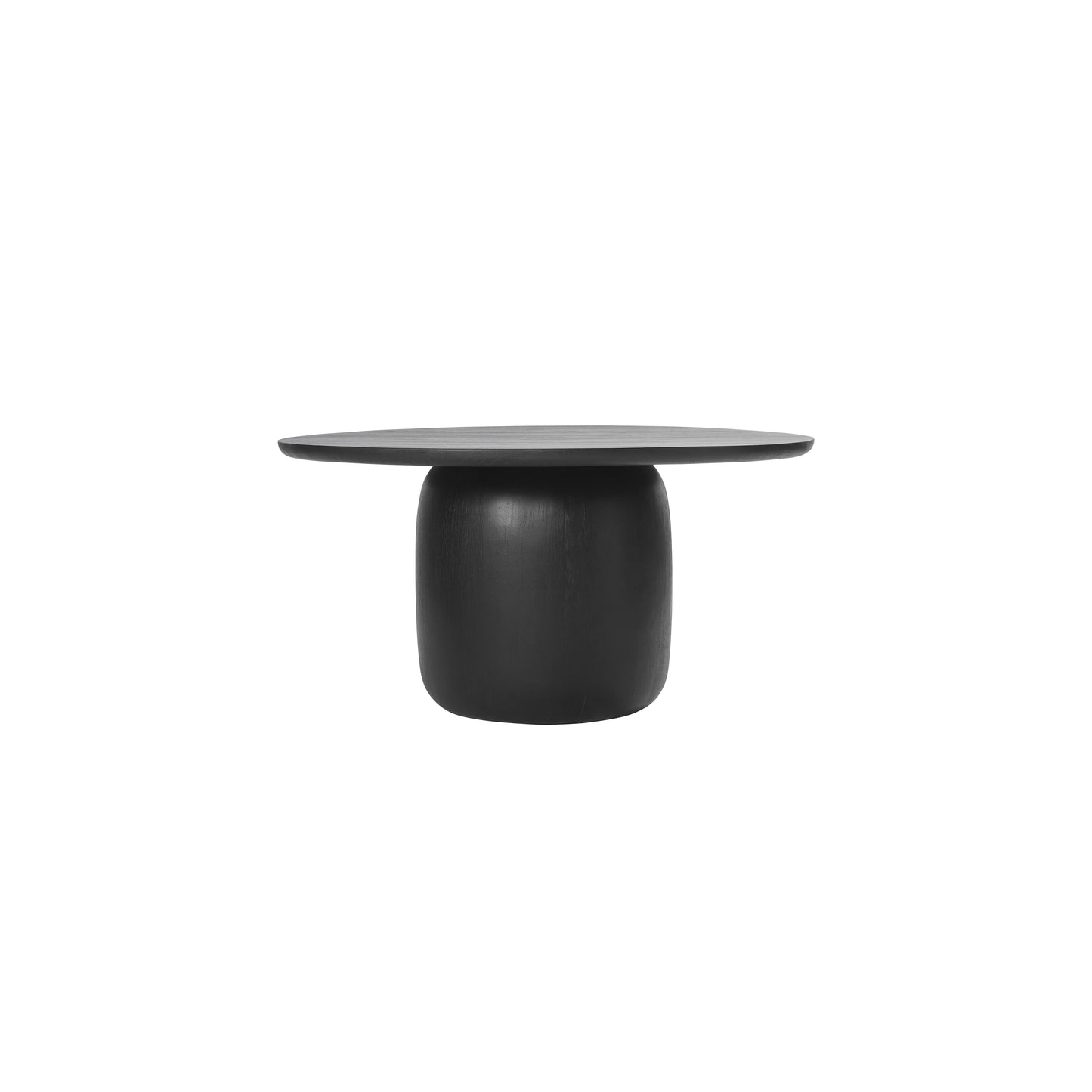 Pauline Oak Round Dining Table 78" - Black