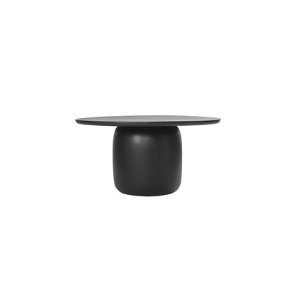 Pauline Oak Round Dining Table 78" - Black