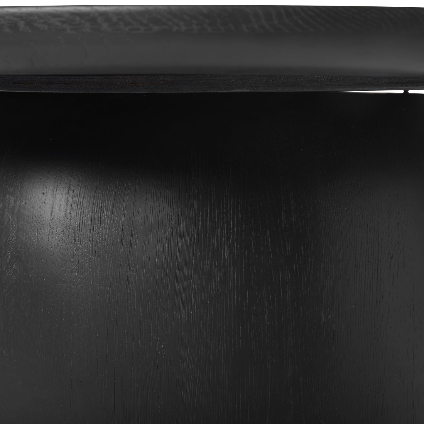 Pauline Oak Round Dining Table 78" - Black