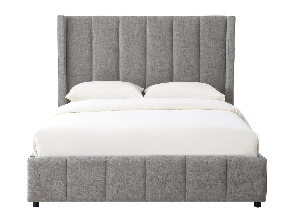 Winnie Channel Bed - Gray - Queen