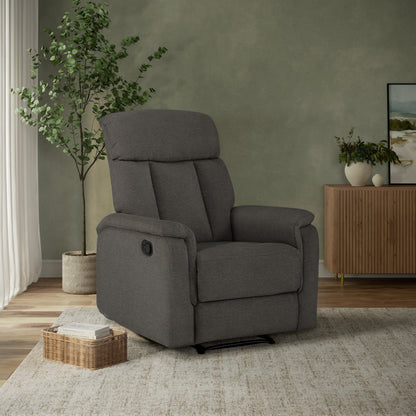 Irving Fabric Manual Recliner - Gray