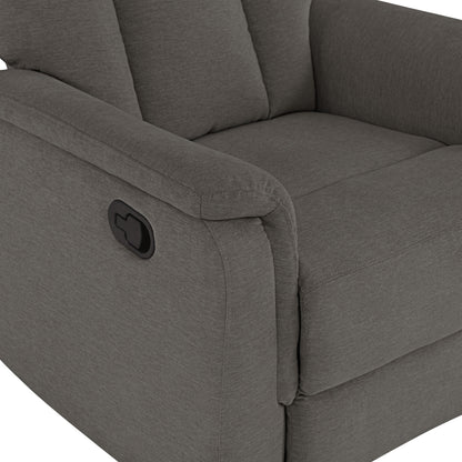 Irving Fabric Manual Recliner - Gray
