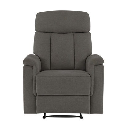 Irving Fabric Manual Recliner - Gray