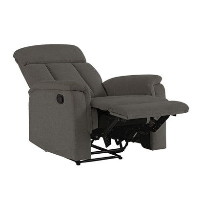 Irving Fabric Manual Recliner - Gray