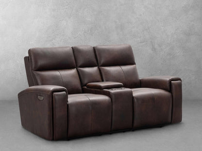 Keegan Power Reclining Leather Loveseat