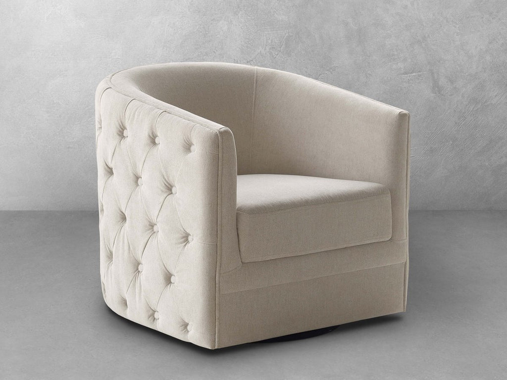 Kylie swivel store barrel chair