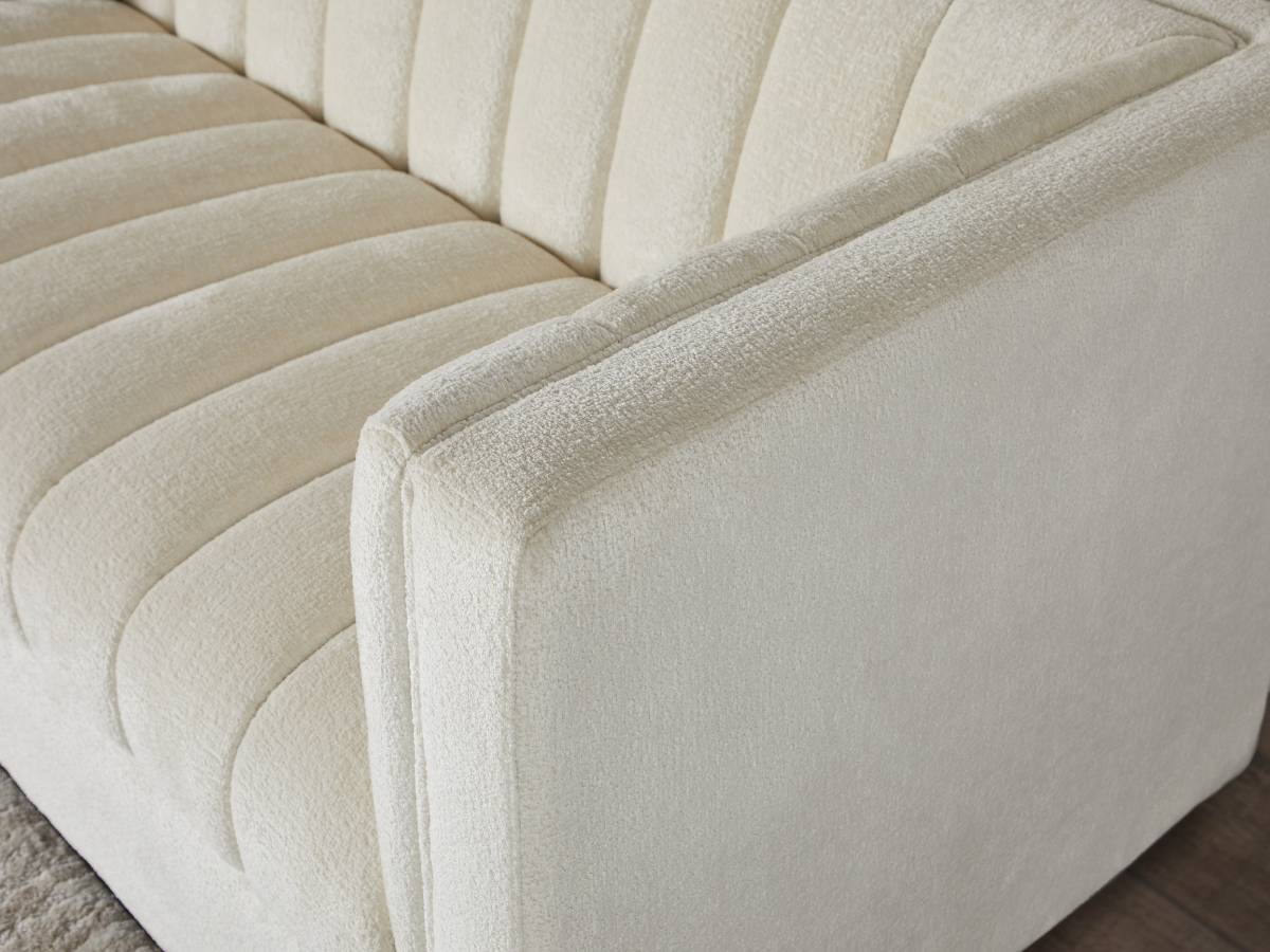 Lavish Upholstered Fabric Channel Chair