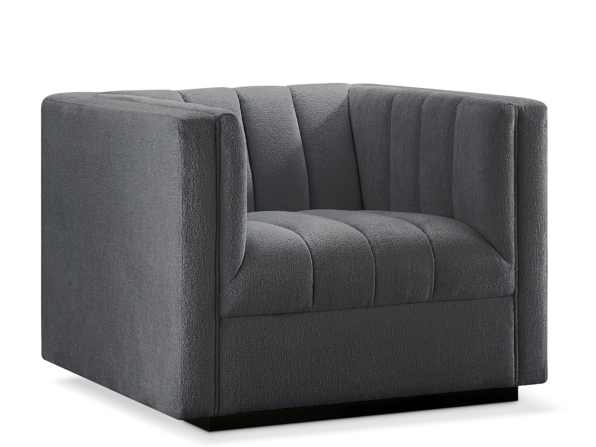 Lavish Upholstered Fabric Channel Chair