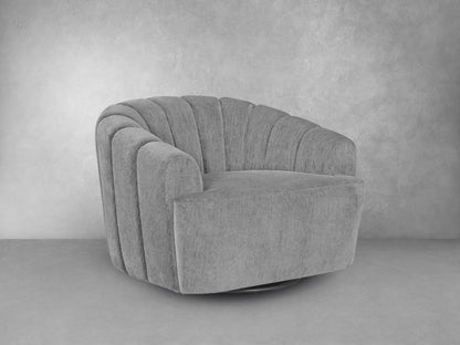 Burke Fabric Swivel Chair - Gray
