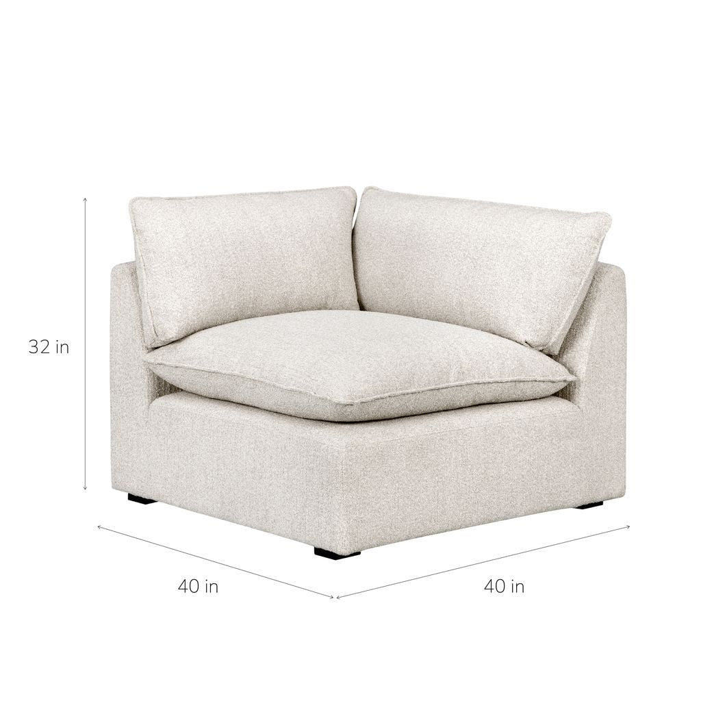 Luxe Boucle Corner Chair, Oat