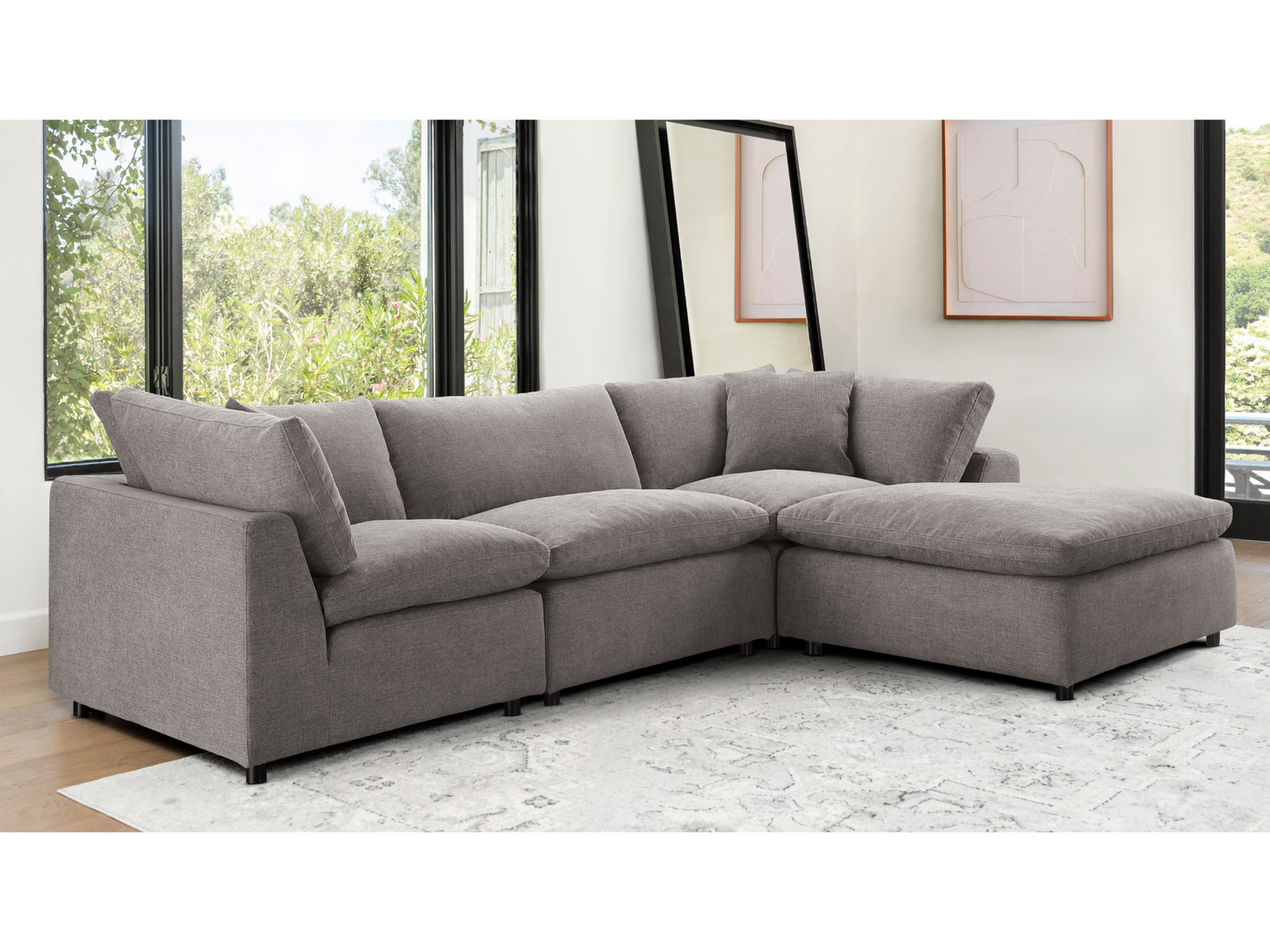 JoJo Fletcher Luxe Feather and Down 4-pc Sectional Set