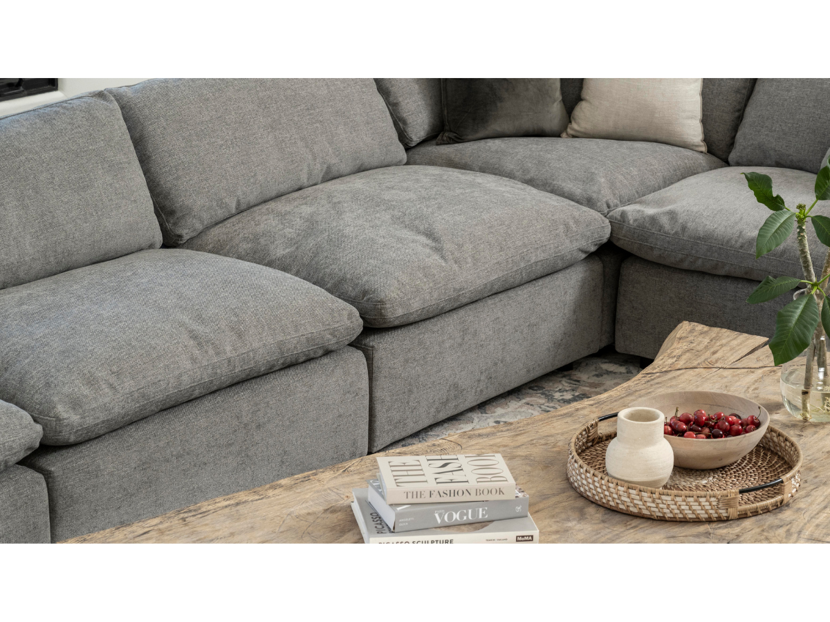 JoJo Fletcher Luxe Feather and Down 6-pc L-Shaped Sectional Set