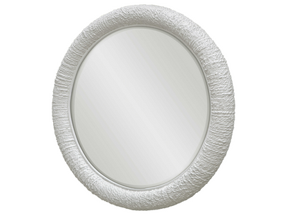 Abbyson Home Marine White Round Mirror
