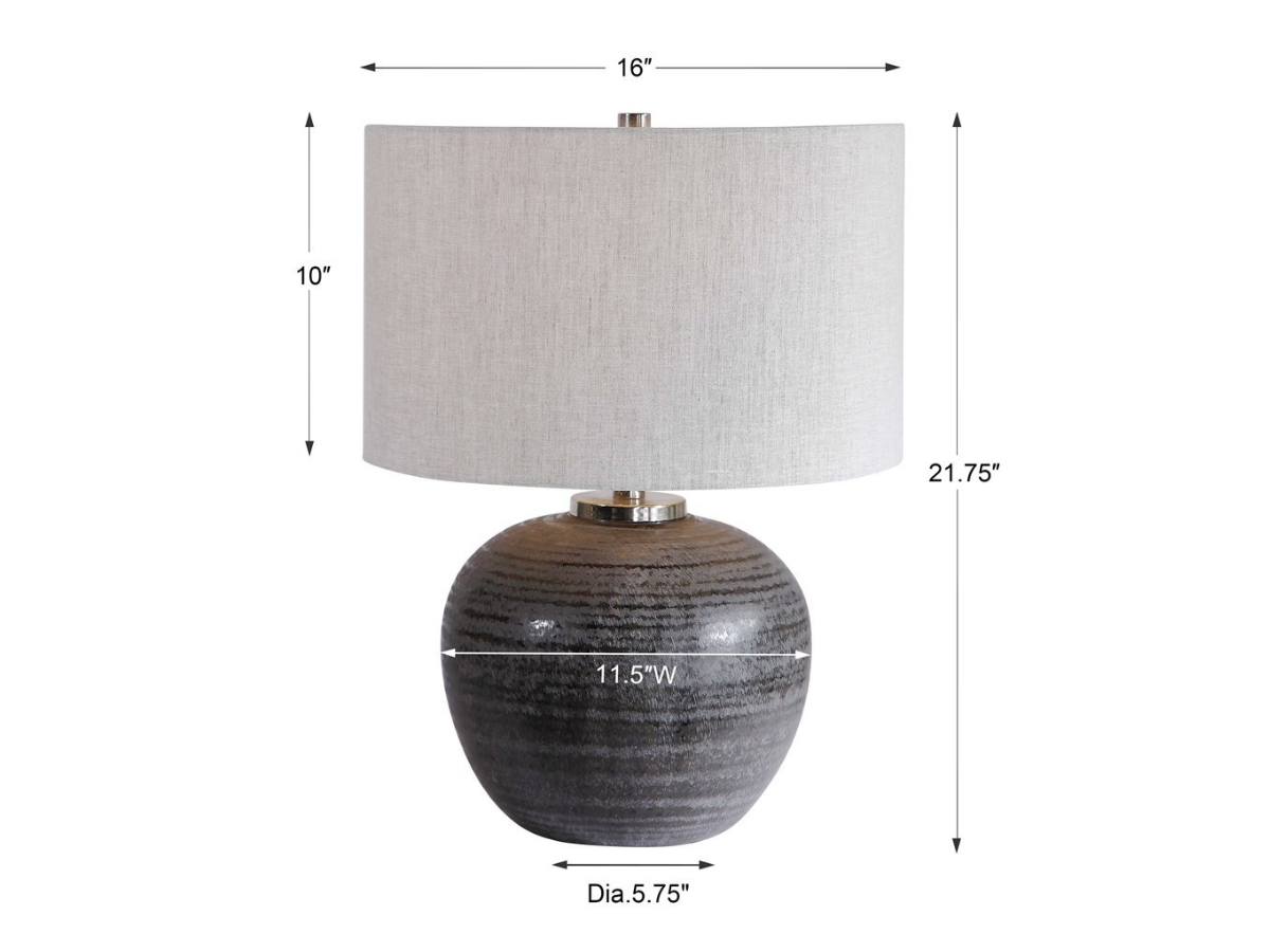 Abbyson Home Milo Charcoal Table Lamp