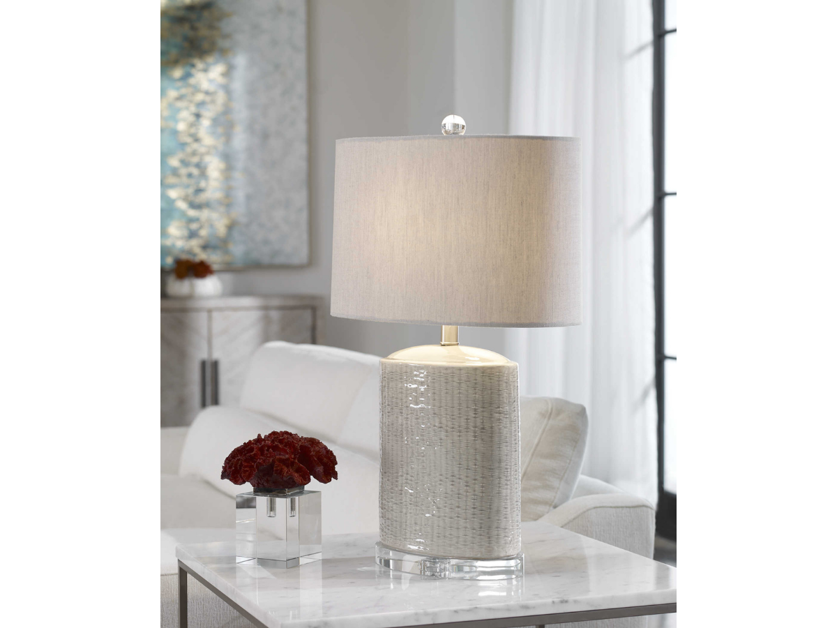 Abbyson Home Modelle Taupe Ceramic Lamp