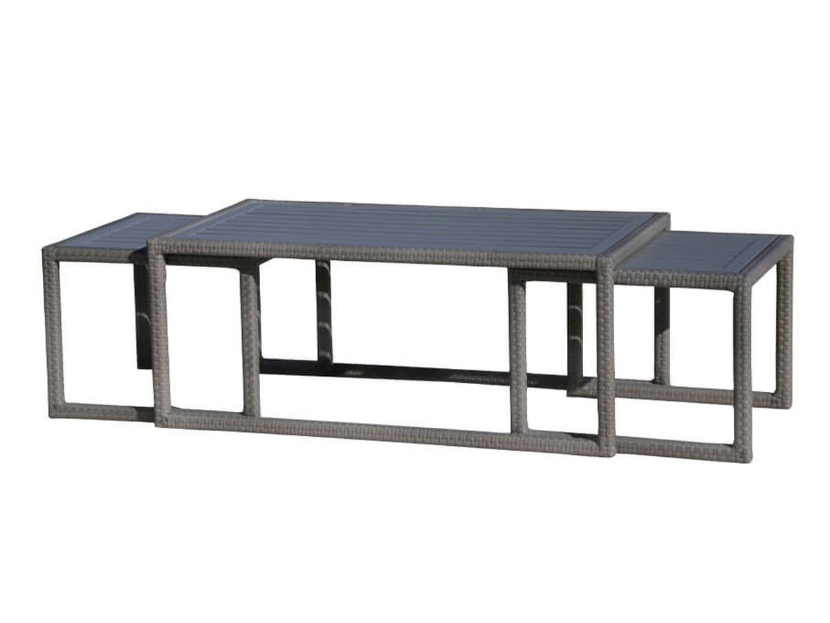 Monaco 3-piece Nesting Table Set, Navy Default Title