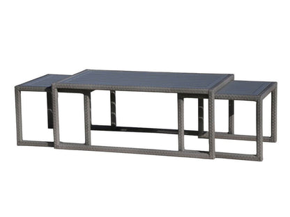 Monaco 3-piece Nesting Table Set, Navy Default Title