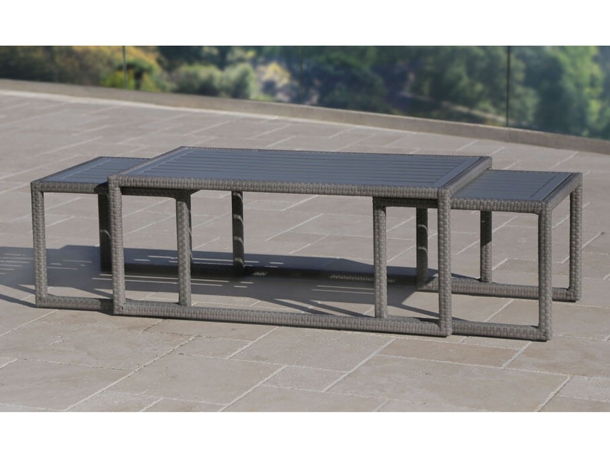 Monaco 3-piece Nesting Table Set, Navy Default Title