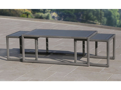 Monaco 3-piece Nesting Table Set, Navy Default Title