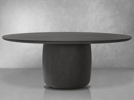 Pauline Oak Oval Dining Table 78" - Black