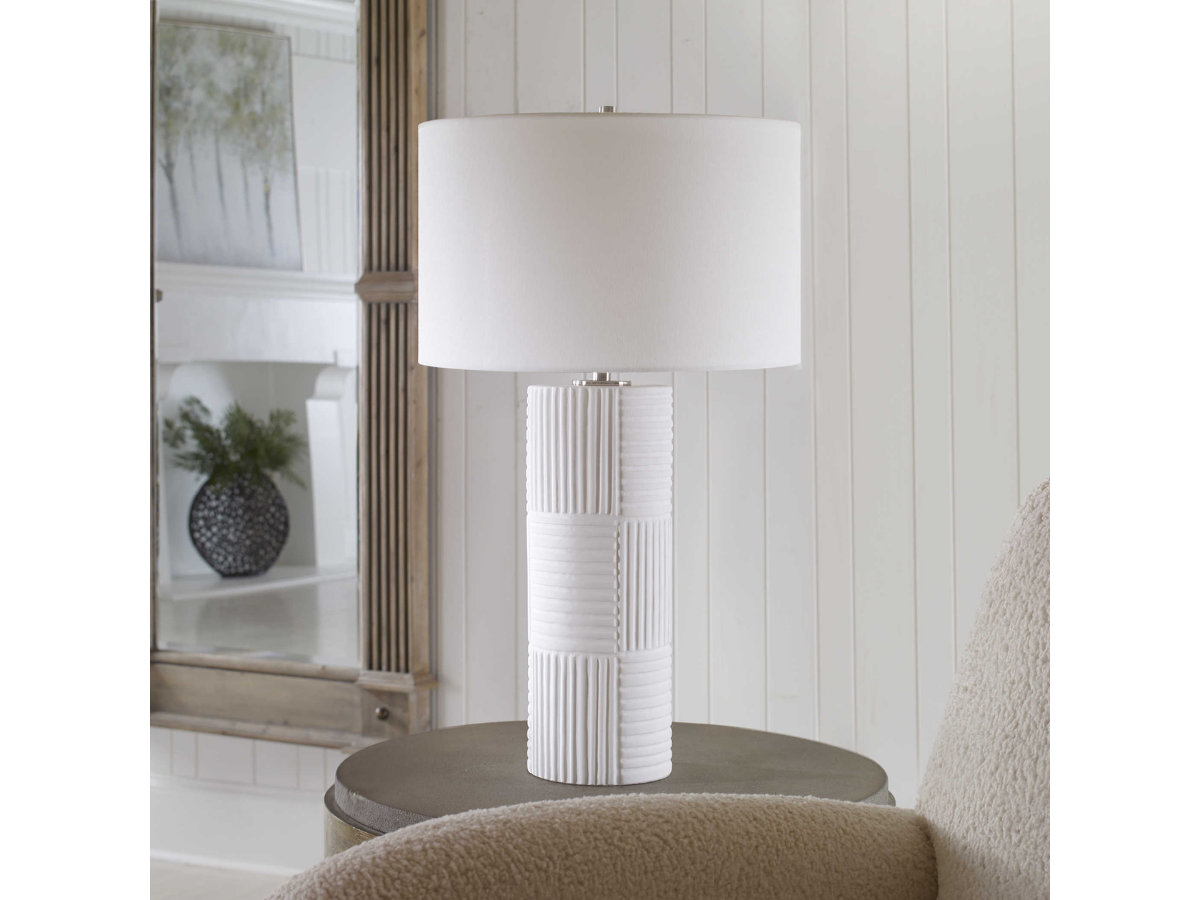 Abbyson Home Paxton White Table Lamp