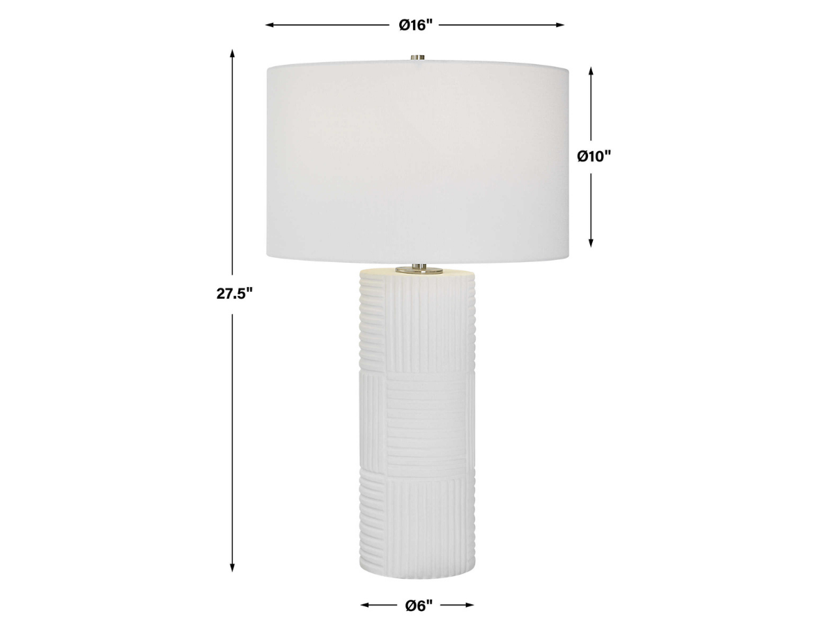 Abbyson Home Paxton White Table Lamp