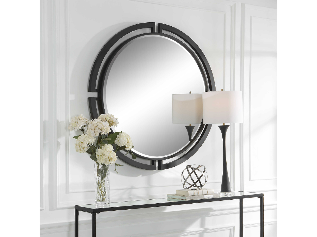 Abbyson Home Quay Modern Round Mirror