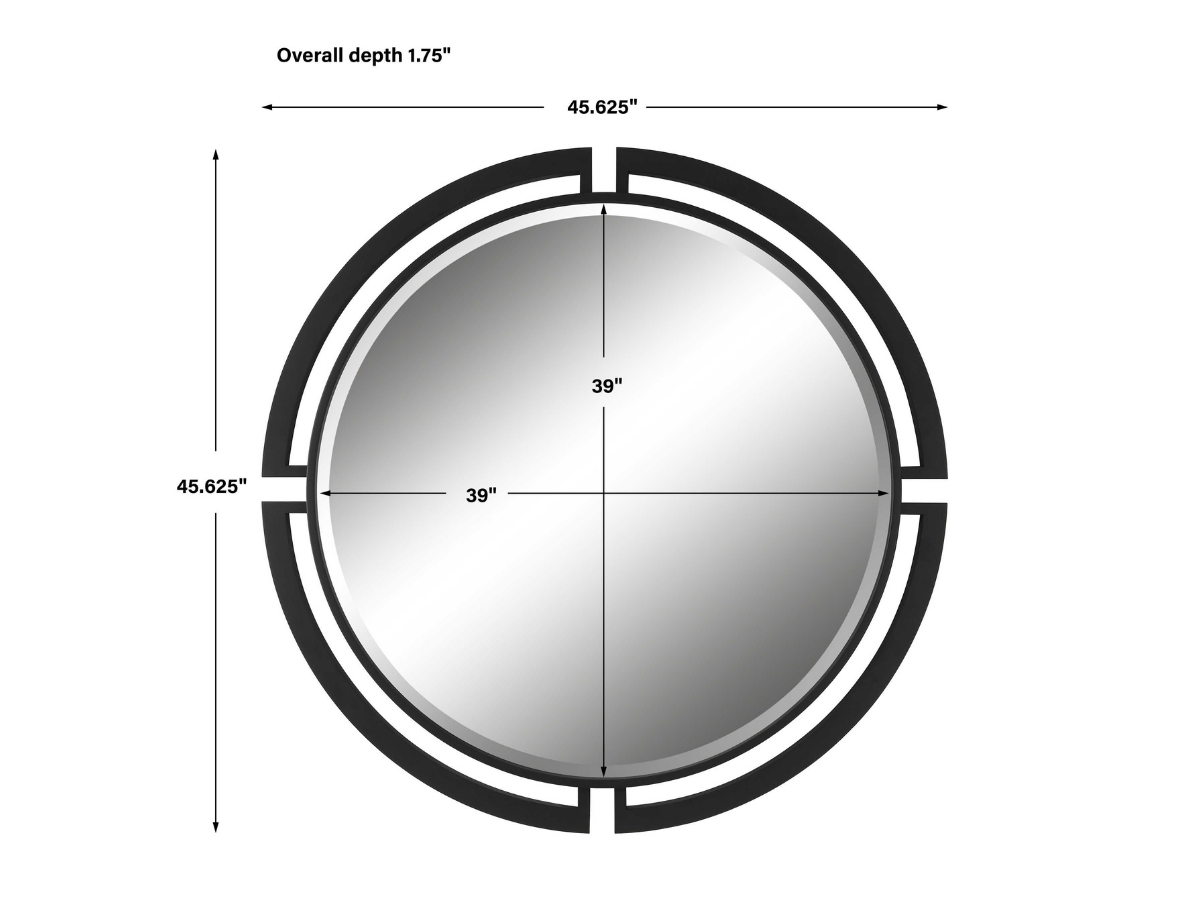 Abbyson Home Quay Modern Round Mirror