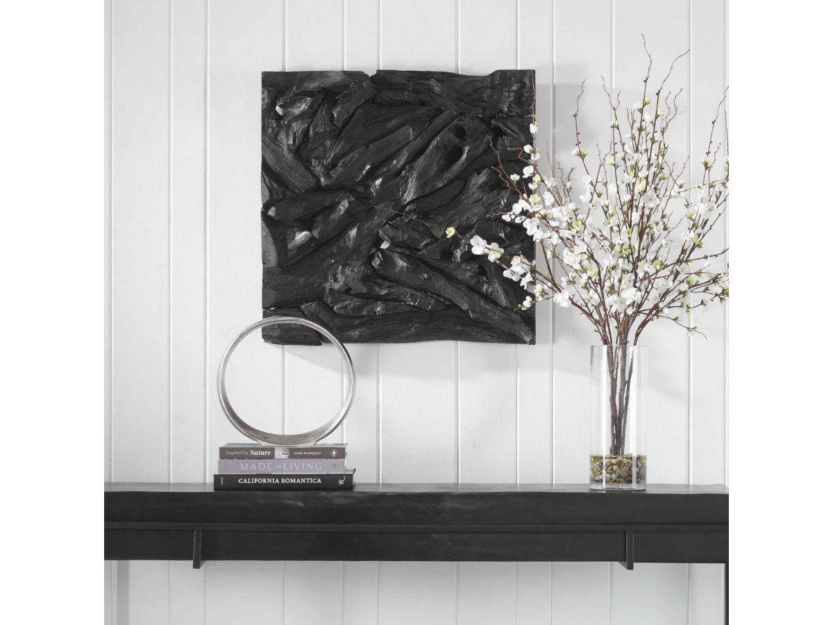 Abbyson Home Ransom Black Wood Wall Decor