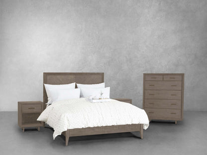 Retro Wood 4-pc Bedroom Set