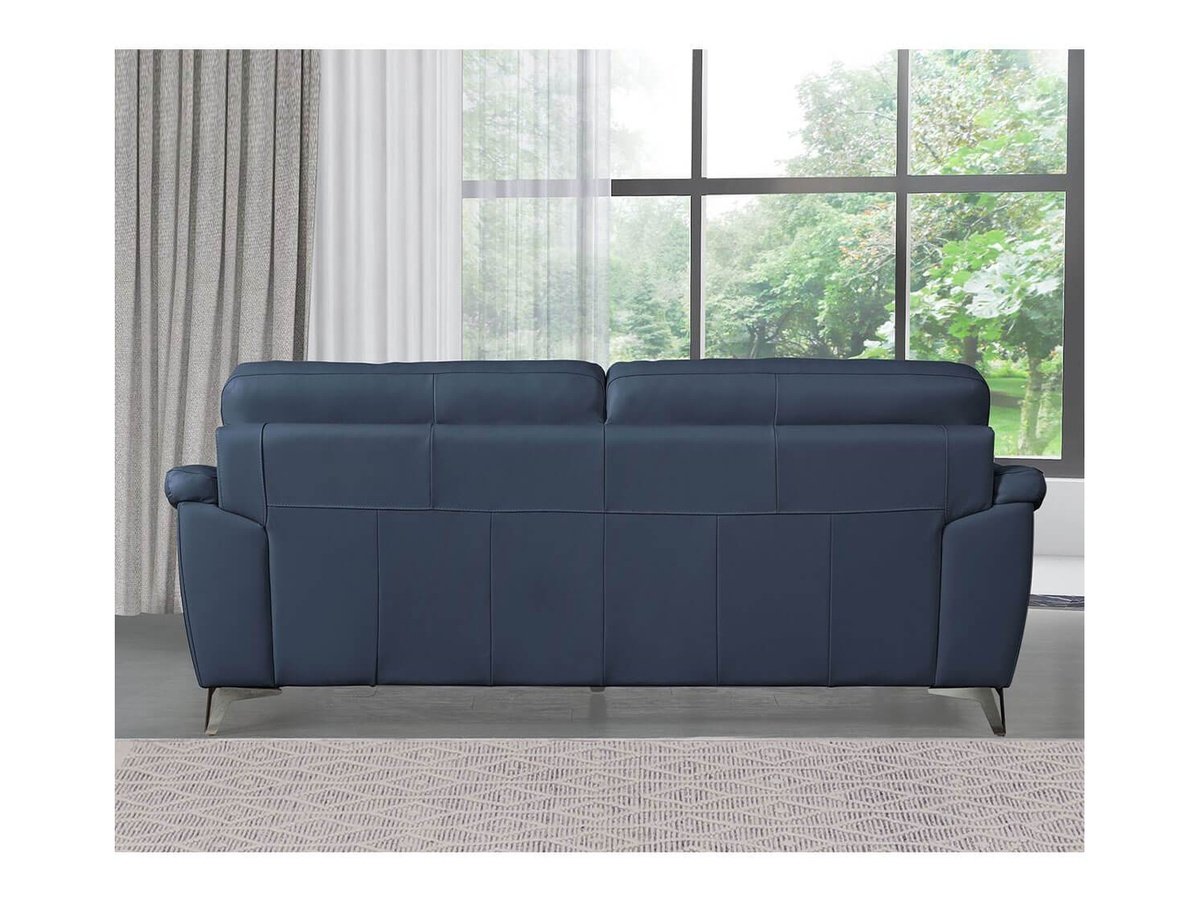 Cadence Top Grain Leather Sofa, Blue Default Title