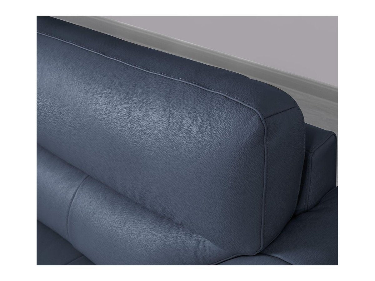 Cadence Top Grain Leather Sofa, Blue Default Title