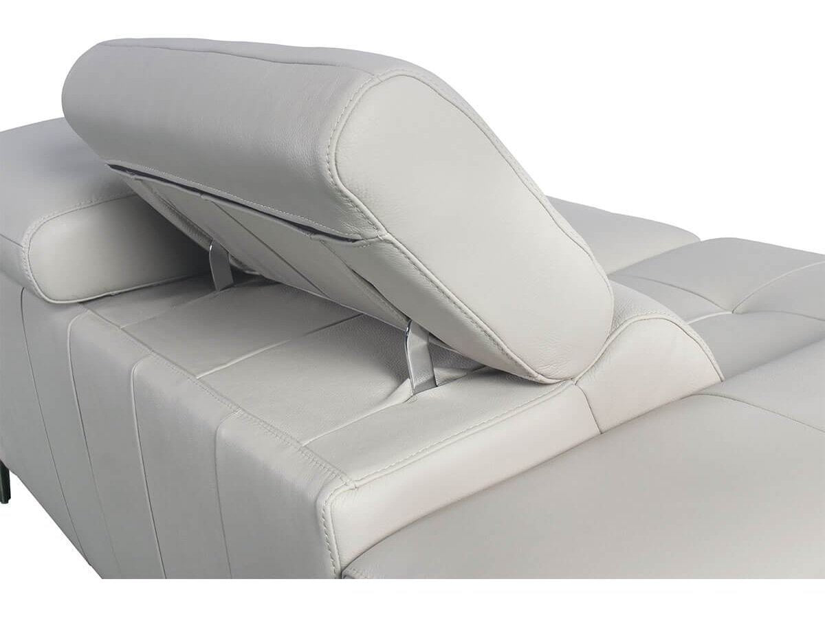 Quinton Leather Loveseat, Grey Default Title
