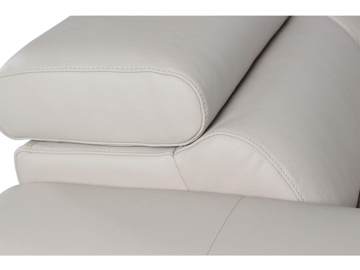 Quinton Leather Loveseat, Grey Default Title
