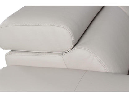 Quinton Leather Loveseat, Grey Default Title