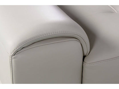 Quinton Leather Loveseat, Grey Default Title