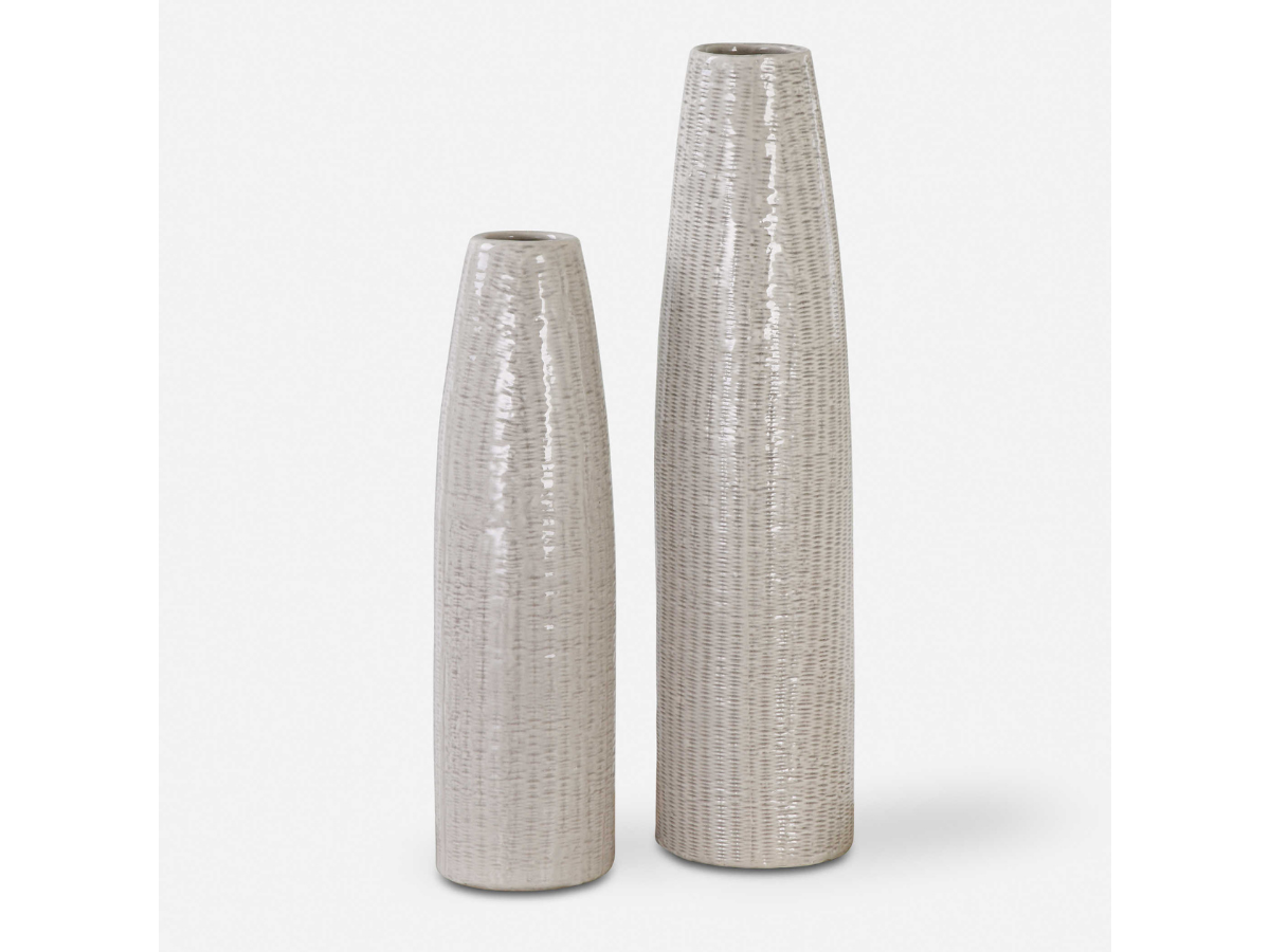 Abbyson Home Sarita Textured Ceramic Vases, Set of 2