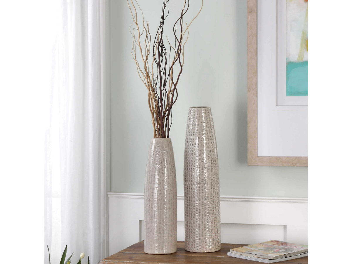Abbyson Home Sarita Textured Ceramic Vases, Set of 2