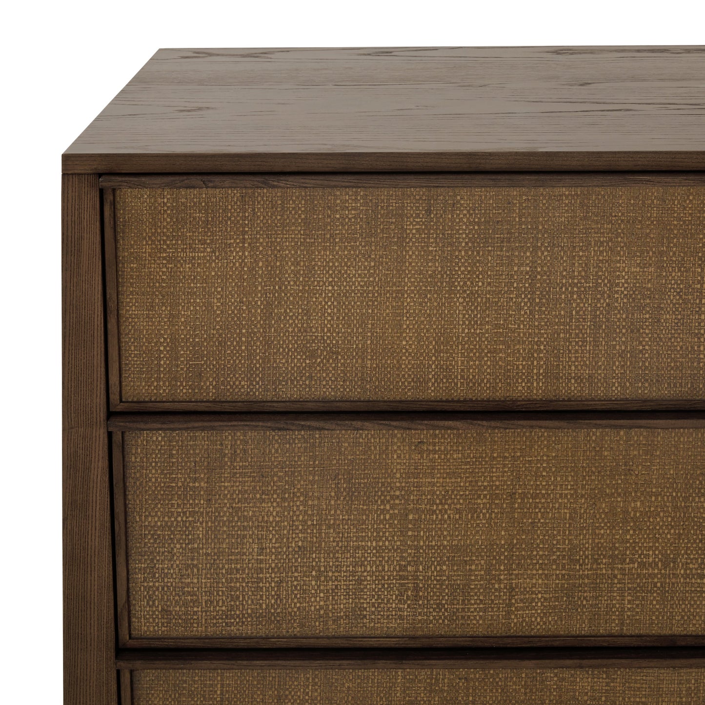Sawyer Oak & Grasscloth Dresser, Brown