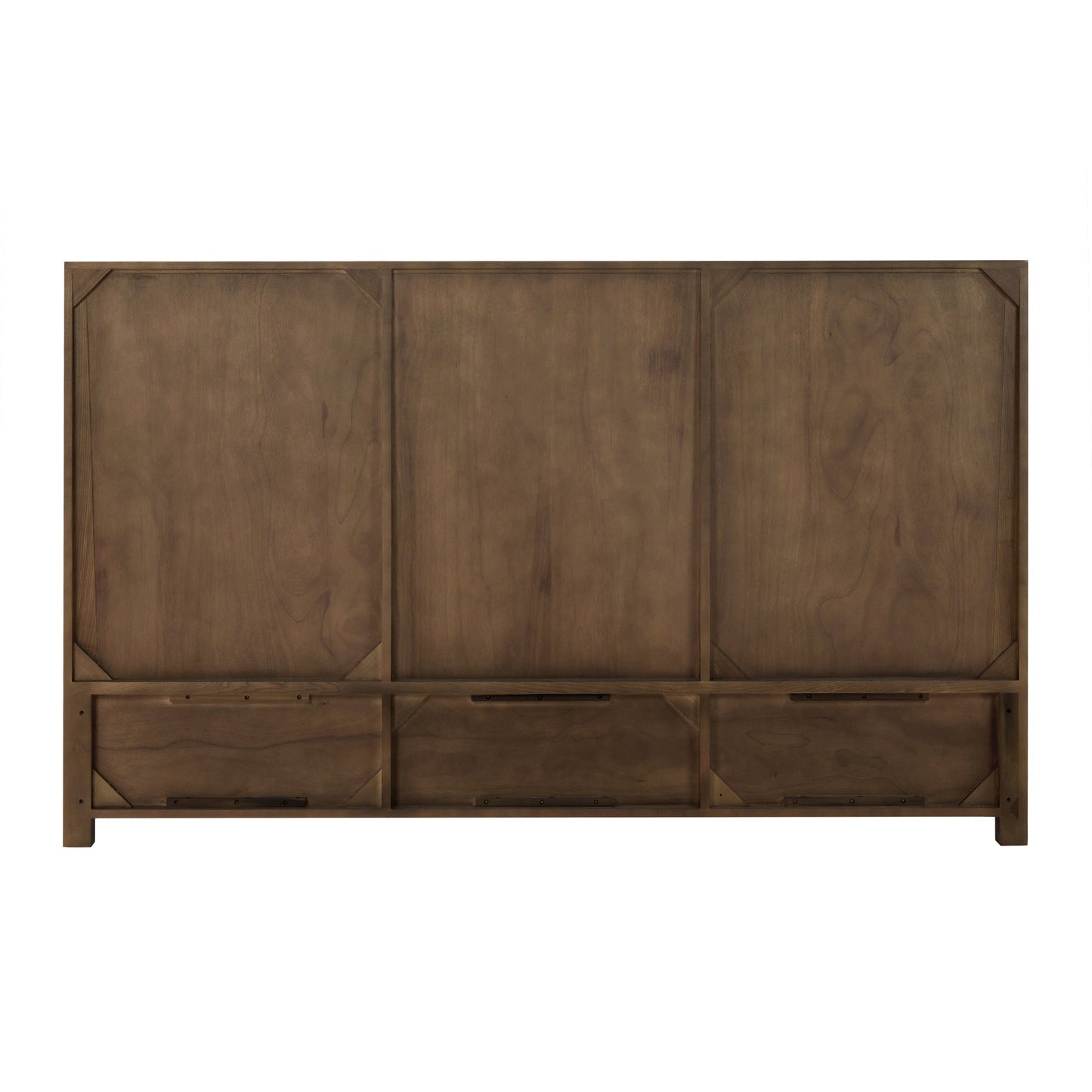 Sawyer Oak & Grasscloth Bed, Brown - King