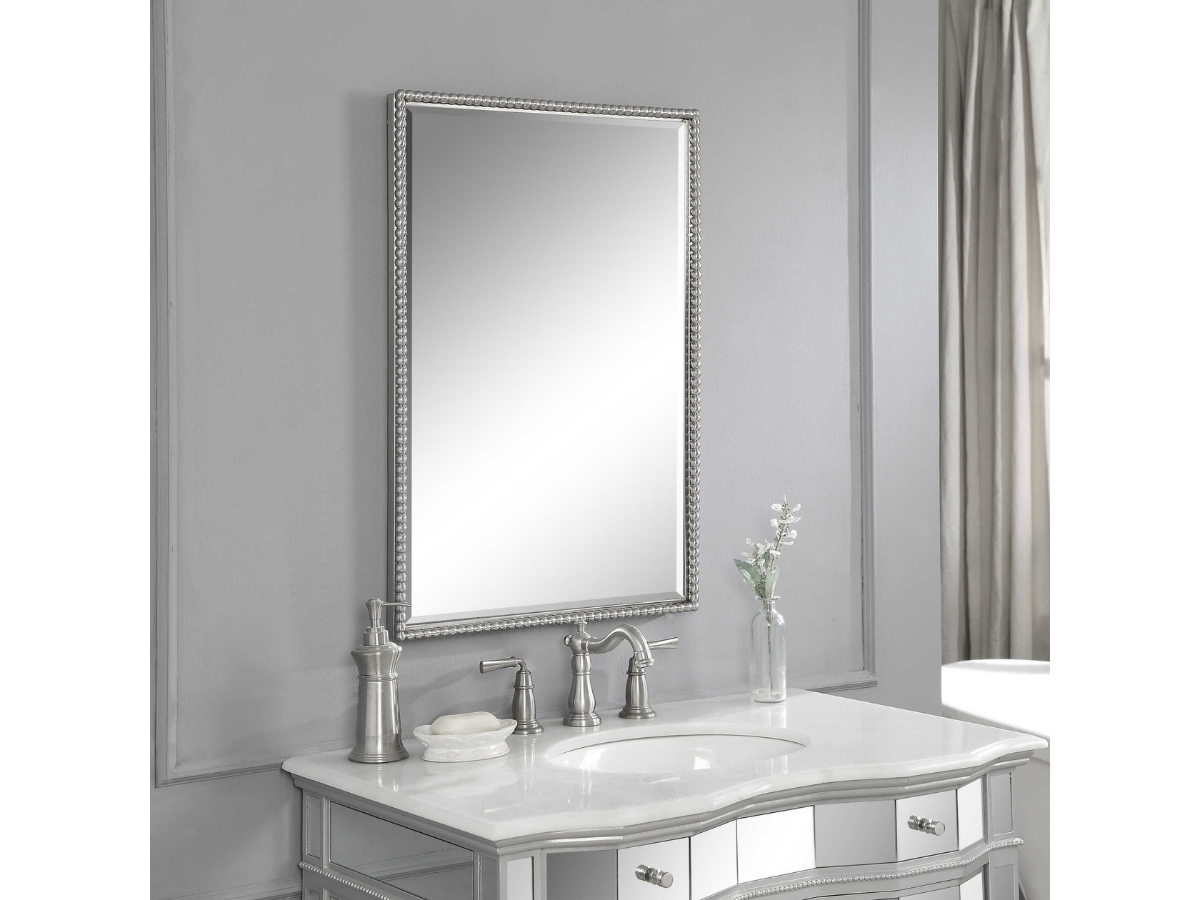 Abbyson Home Soltise Brushed Nickel Mirror