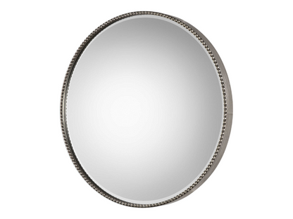 Abbyson Home Sonnet Beaded Round Mirror