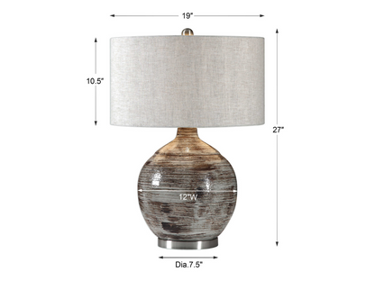 Abbyson Home Tami Distressed Ivory Table Lamp