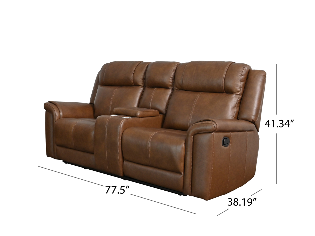 Gilmore 2-pc Leather Manual Reclining Sofa and Loveseat