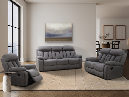 Fletcher Stain-Resistant Fabric Reclining 3-pc Sofa Set