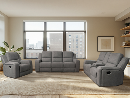 Margaret 3-pc Fabric Manual Reclining Sofa Collection