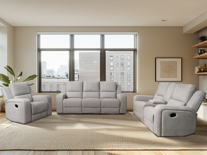 Margaret 3-pc Fabric Manual Reclining Sofa Collection