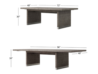 Bacara Modern Classic Wood Brushed Extendable Dining Table