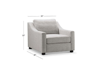 Larissa Fabric Chair - Gray