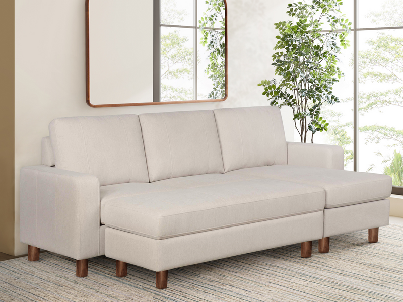 Amberley fabric deals sectional with ottoman